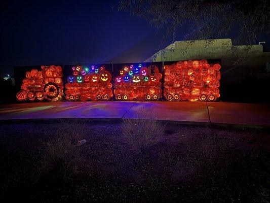 Train of jack o lanterns