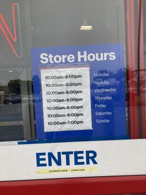 Store Hours