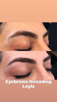 Eyebrows threading