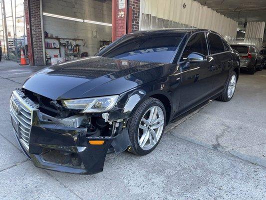 Before: Front bumper and left/rt fender damaged