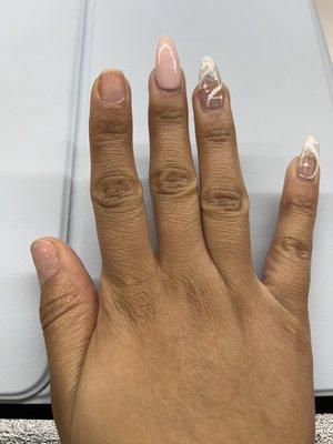 2 broken nails