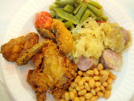 Plate from the Bull and Oyster Roast Buffet