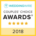 So Proud to be a Wedding Wire Couple's Choice Award Recipient for 2018 & 2017!