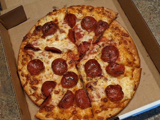 Free 10-in, 1-topping birthday pizza. They have the best, free rewards club!