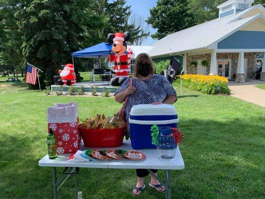 Snacks and fun for the kids even during a pandemic. RV resort in Michigan.