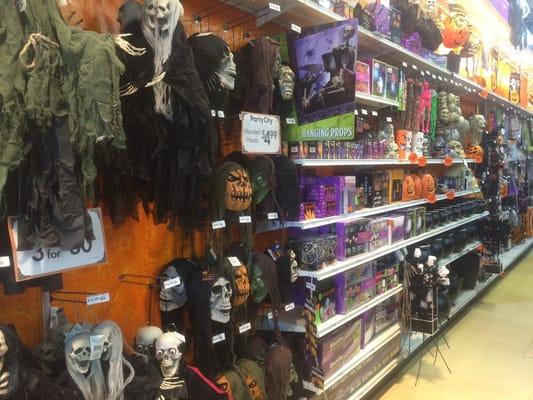 One of many walls covered in Halloween decorations!