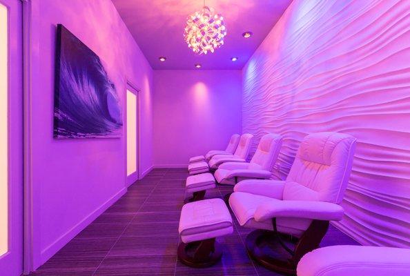 our IV lounge serves as a tranquil and relaxing place to unwind and soak in the nutrients