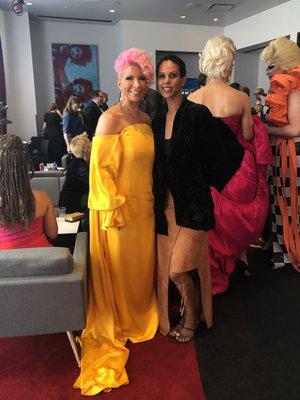 Mrs. Crews and Hair stylist Naomi at the AMA's