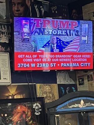 This is not cool. a trump store advertisement selling all kinds of shit.