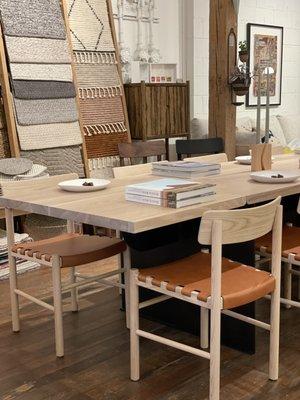 Hinge Extension Dining Table and Cesco Chairs