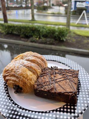 Chocolate croissants & brownies