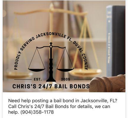 Chrs's 24/7 Bail Bonds. Bail bond services in Jacksonville, Fl.