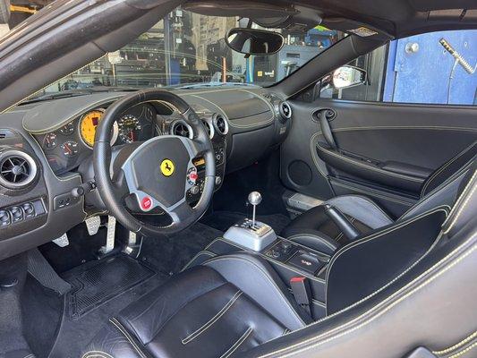 Interior of a beautiful Ferrari