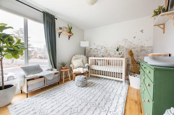 Safari themed Nursery inspired by parents travels to Africa