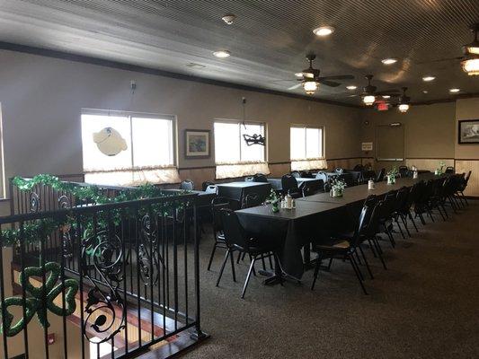 Back Stree Cafe in Muldraugh, KY has a spacious upstairs room perfect for entertaining.