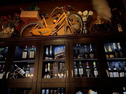 Interior décor at the San Francisco Wine Society in San Francisco.