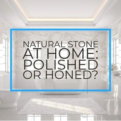 Natural Stone At Home:Polished Or Honed? Honed: It's less maintenance and you can see less citrus stains(Exclusive Spaces)