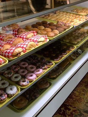 Selection of the day. Includes Doughnuts, Sandwiches, Croissants, Kolaches and other Baked Goods