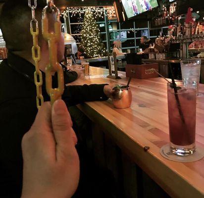 Tire swings at the bar