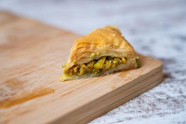 Baklava with pistachio.