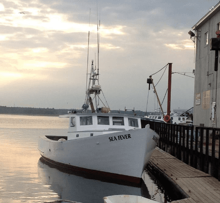 Sea Fever is a classic wooden fishing boat in Seabrook, NH