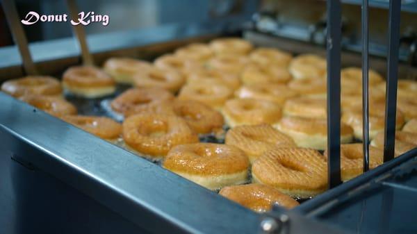 homemade frying donuts every morning