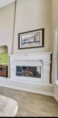 Fireplace and TV Nook Before Demo