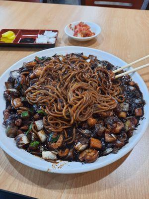 Black bean Noodle plate.