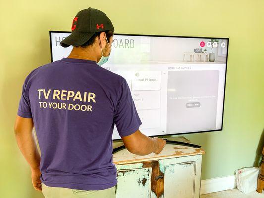 TV Repair To Your Door We will repair your TV on the spot so you don't leave the comfort of your home.