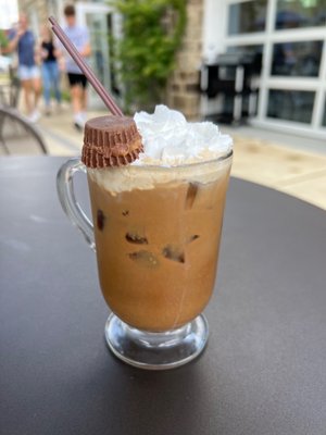 "Boozy Peanut butter Latte" w/bourbon