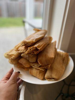 A Dozen of Tamales ($22)  IG: @ohmyono