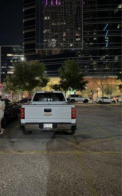 Unmarked "handicap" parking spot