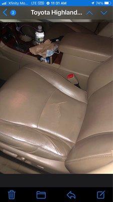 Before And after on my Toyota highlander seat