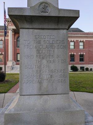 Clarendon County Confederate Monument, Manning