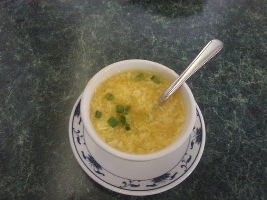 The egg drop soup is awesome