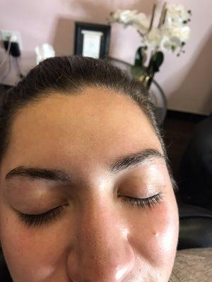 Before eyebrow threading