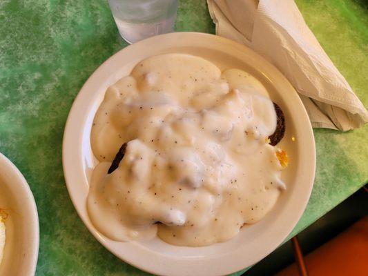 1 biscuit and gravy plus sausage