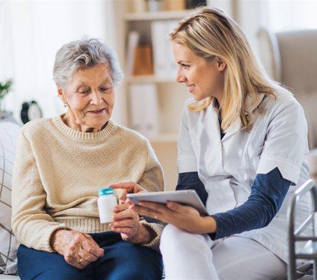 Nurse explaining medication