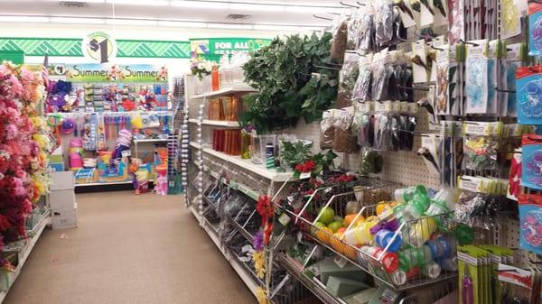 Aisles of stuff for a dollar at Dollar Tree