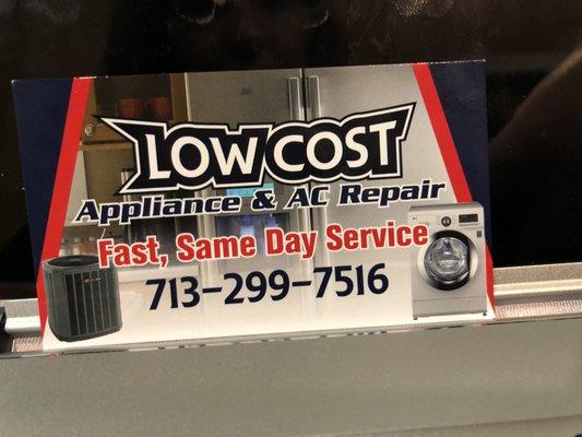 Low Cost Appliance Repair