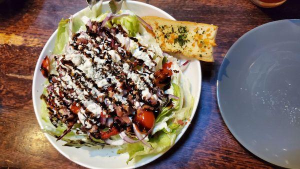 Wedge Salad with ranch and balsamic glaze