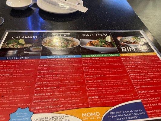 Menu. Besides sushi they also have Thai and more.  Woohoo