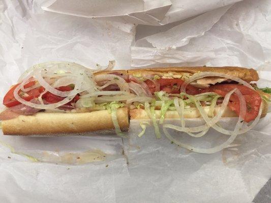 Ordered no onions. Can't follow directions. Hoagie was average