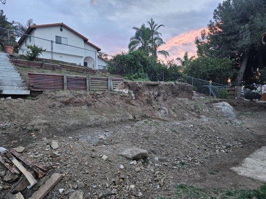 They left our yard like this for 4 months while we chased them and Ivan kept saying we will do the work but they never show up!