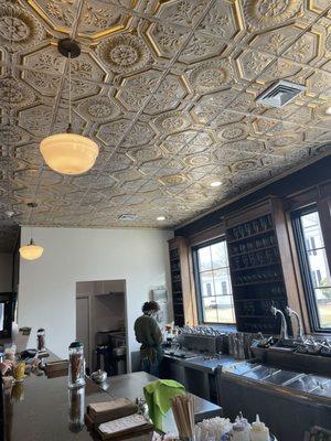 Marvelous tin-pressed ceiling