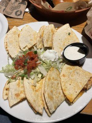 Chicken Bacon Ranch Quesadillas