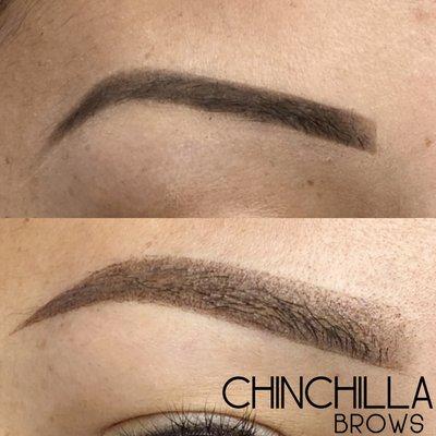 Permanent Ombré Brows! Fuller, perfect brows for her face! Message us for free consultation.