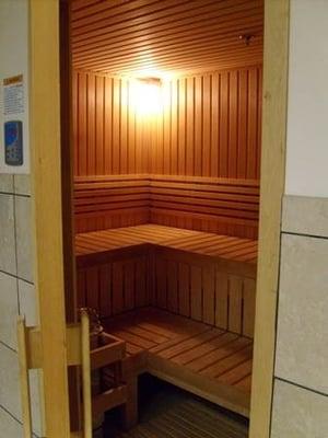 Relax in the sauna after your workout