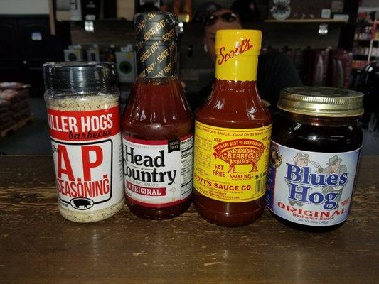 Amazing sauces and rubs! And even NC vinegar based BBQ sauce!