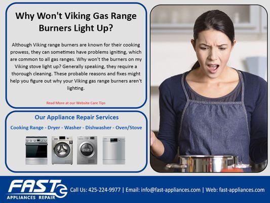 Why Won't Viking Gas Range Burners Light Up? Try This Out...